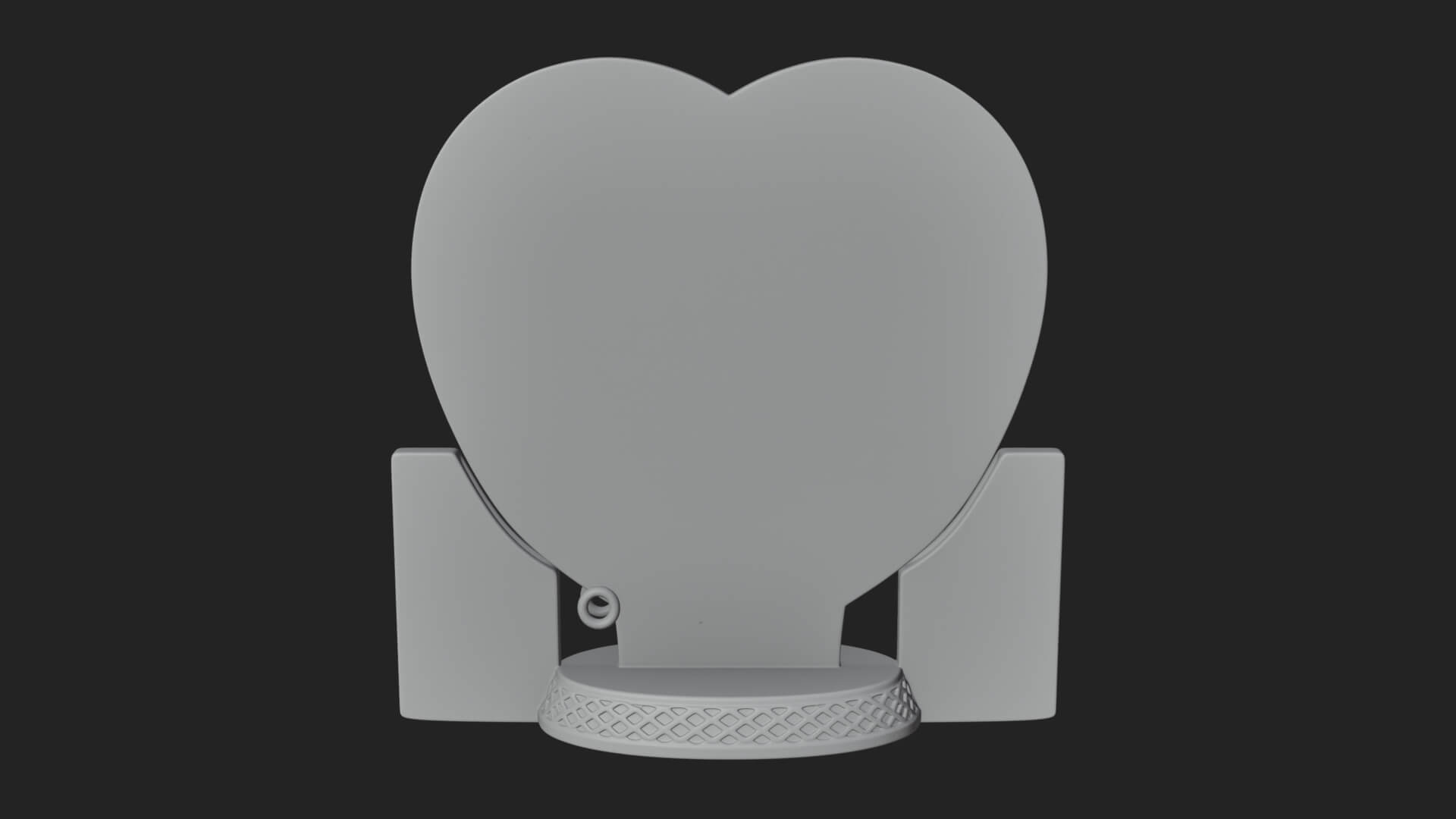 Ornate Framed Heart Plaque Design 271 3D Print Model 3D Model