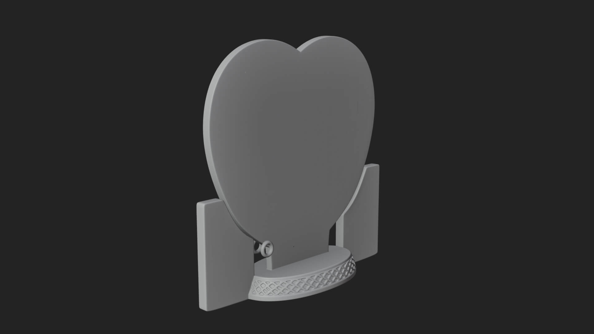 Ornate Framed Heart Plaque Design 271 3D Print Model 3D Model