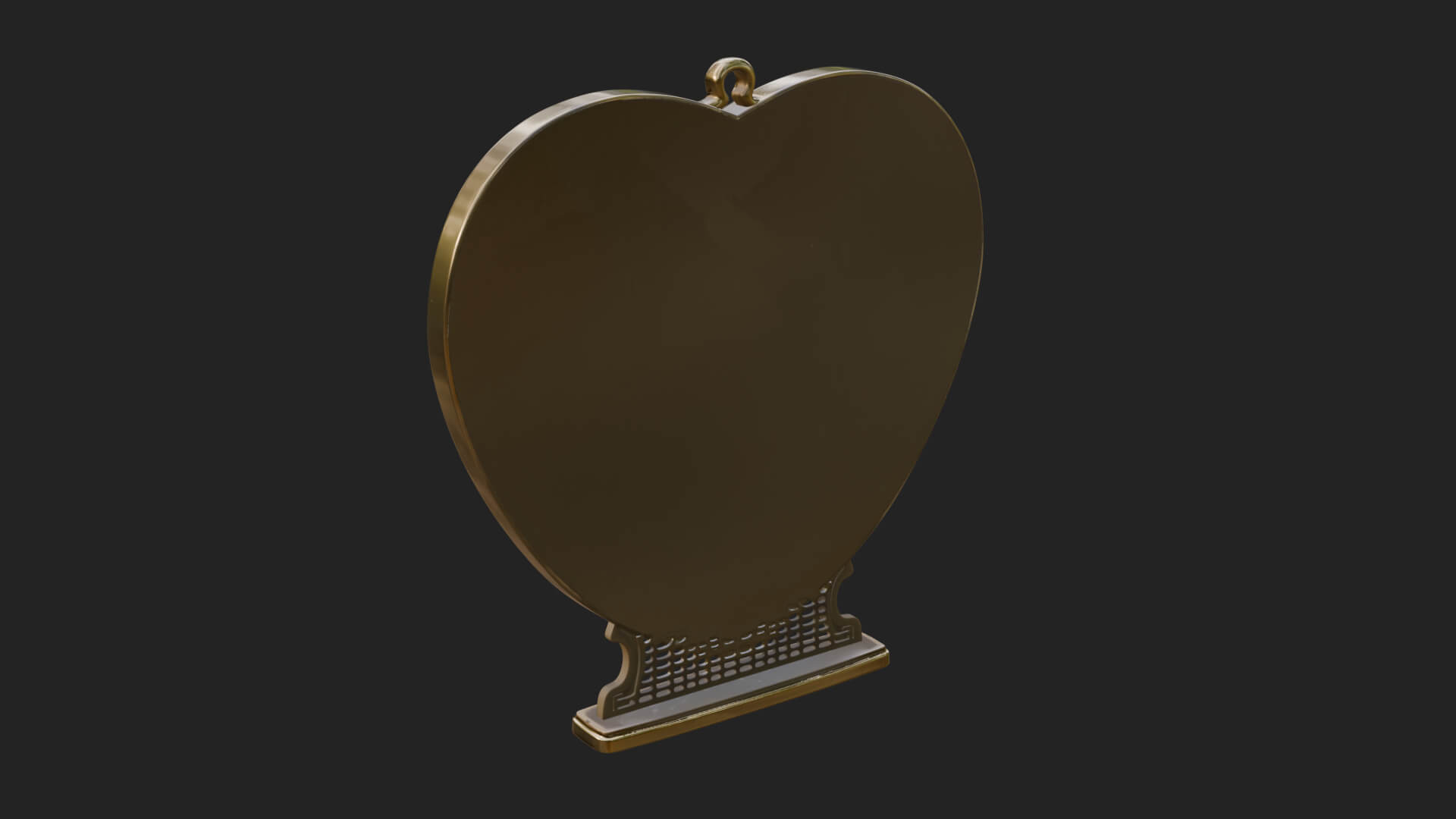 Ornate Framed Heart Plaque Design 272 3D Print Model 3D Model