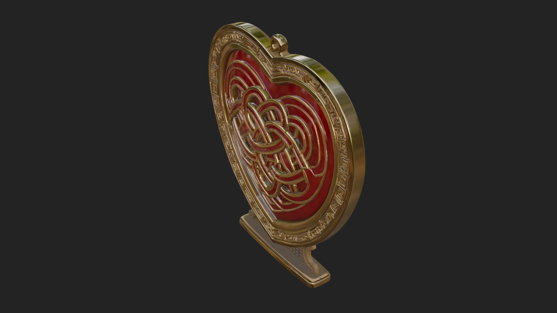 Ornate Framed Heart Plaque Design 272 3D Print Model 3D Model