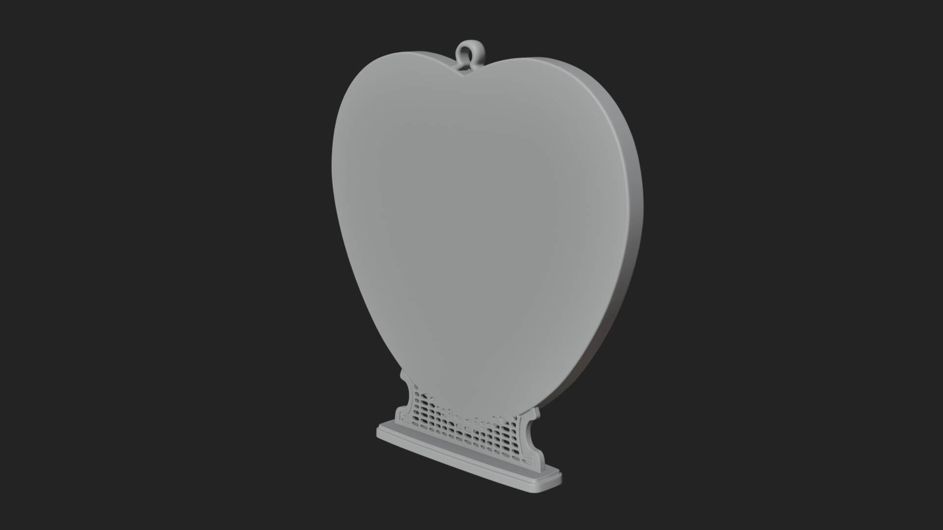 Ornate Framed Heart Plaque Design 272 3D Print Model 3D Model