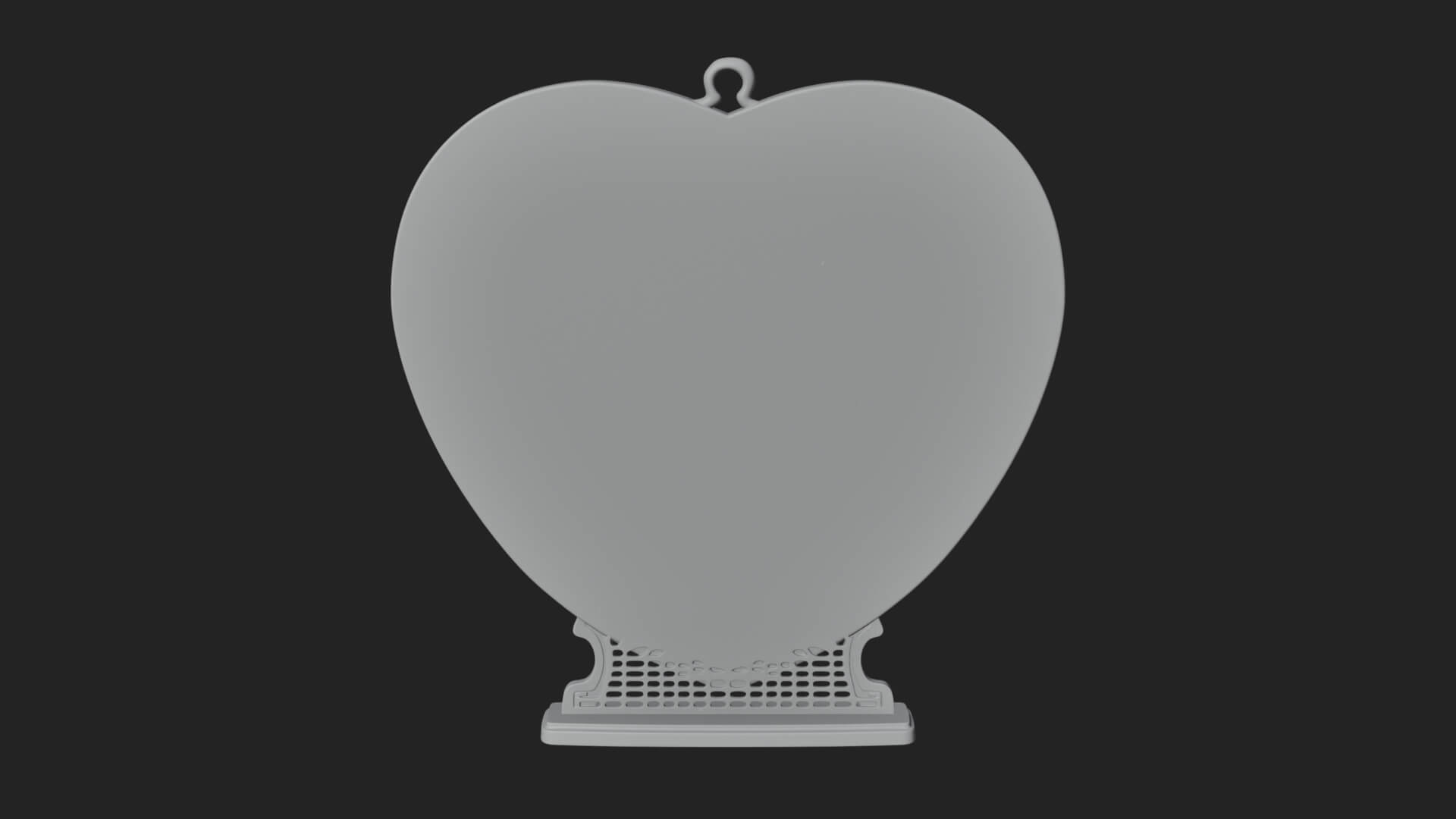 Ornate Framed Heart Plaque Design 272 3D Print Model 3D Model