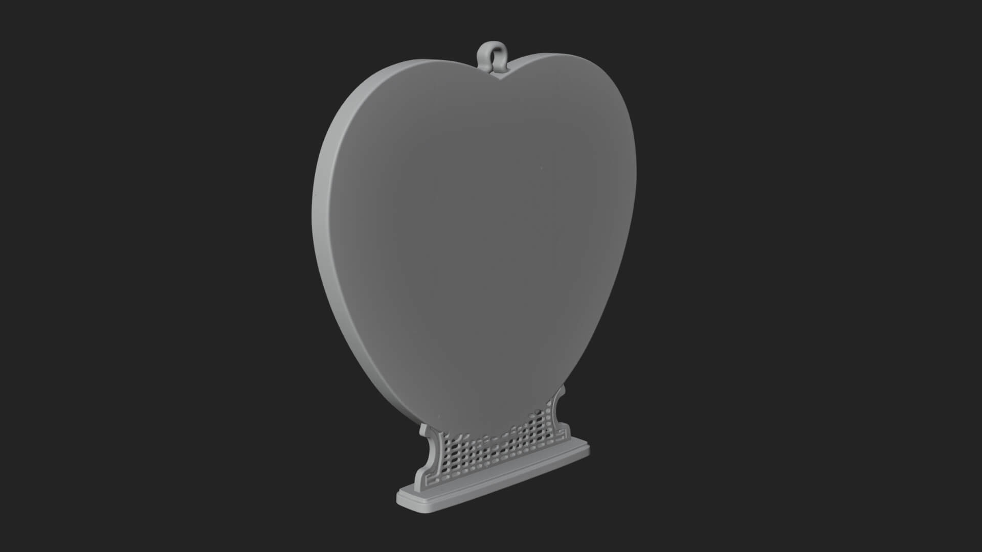 Ornate Framed Heart Plaque Design 272 3D Print Model 3D Model