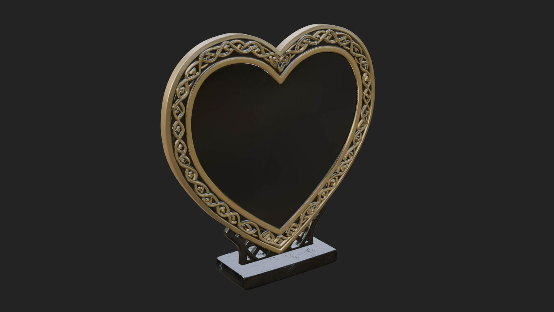 Ornate Framed Heart Plaque Design 282 3D Print Model 3D Model