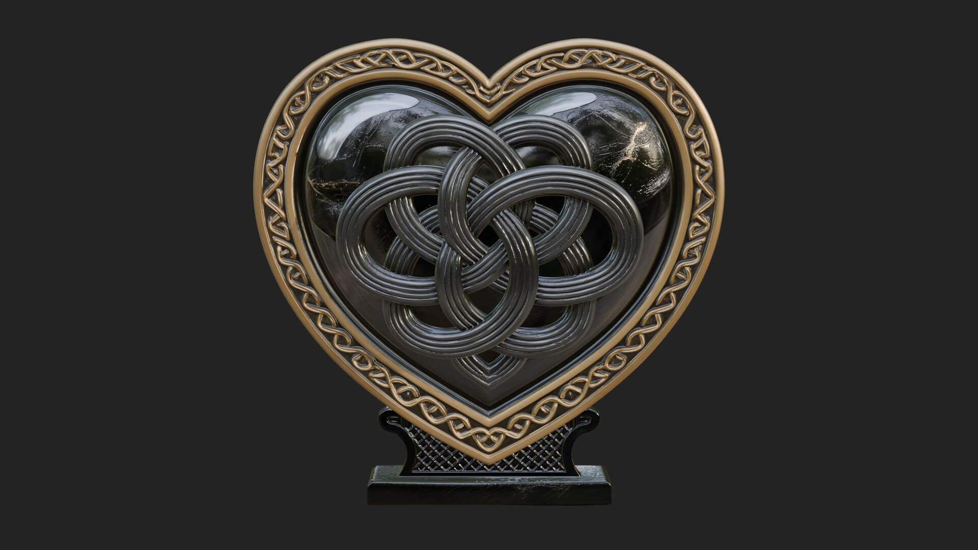 Ornate Framed Heart Plaque Design 283 3D Print Model 3D Model