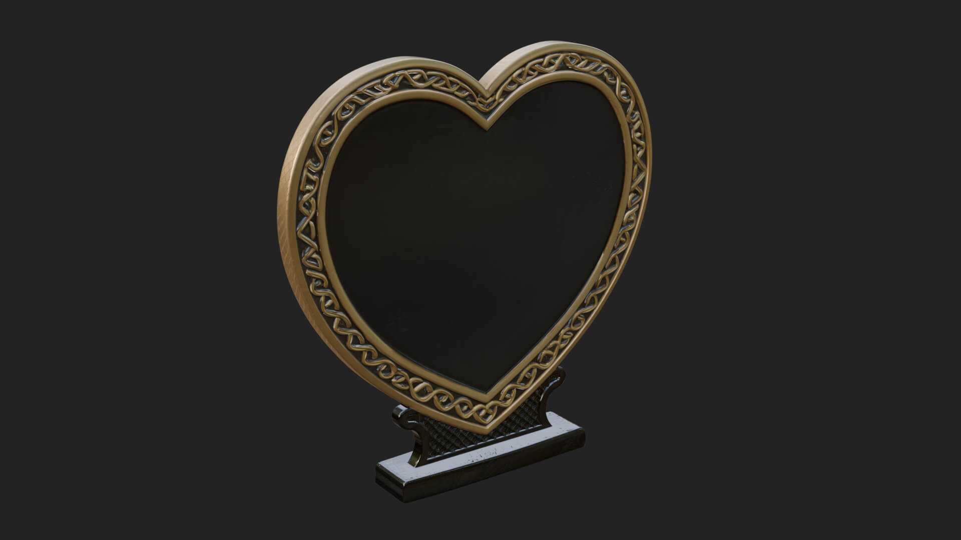 Ornate Framed Heart Plaque Design 283 3D Print Model 3D Model