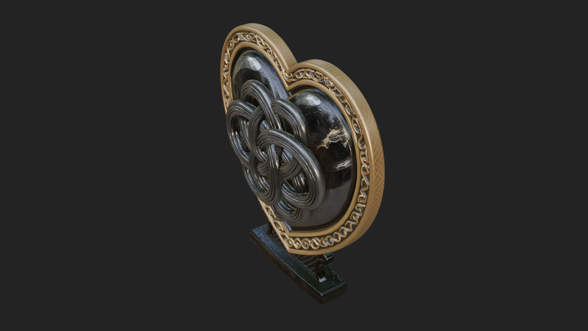 Ornate Framed Heart Plaque Design 283 3D Print Model 3D Model