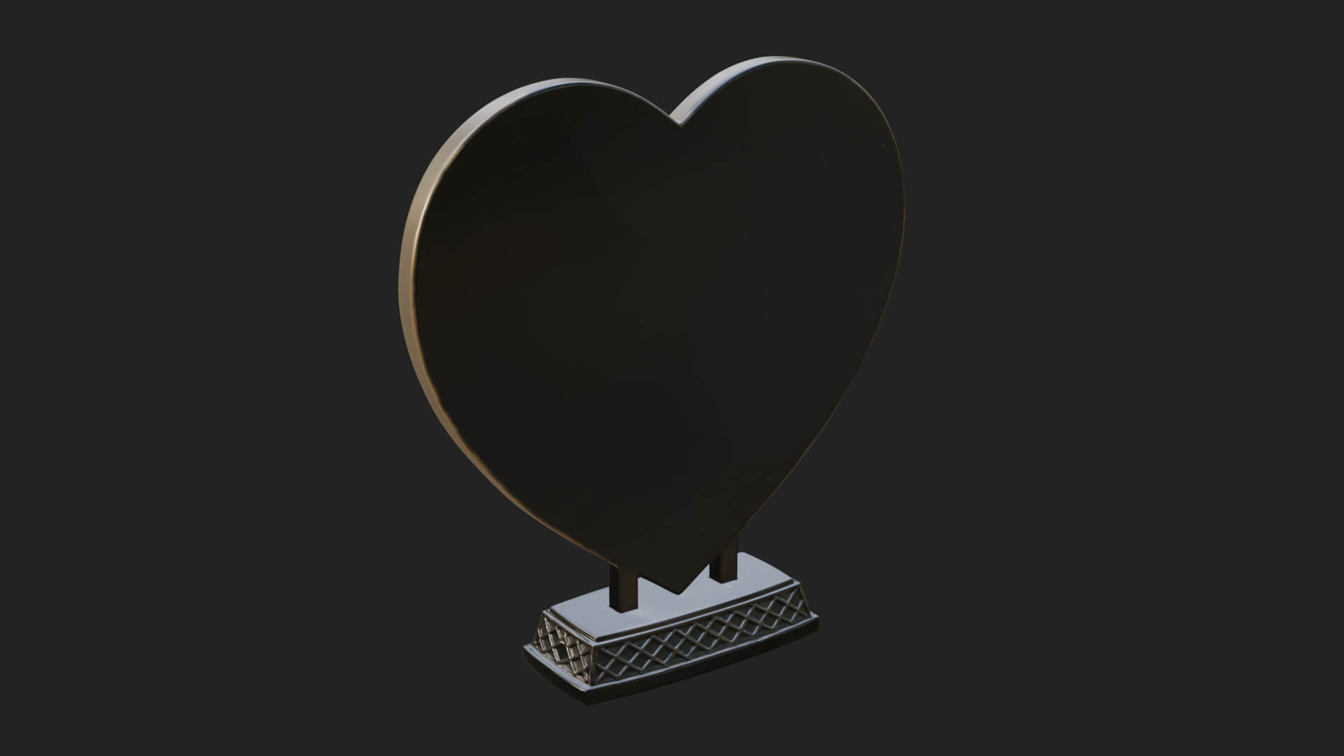 Ornate Framed Heart Plaque Design 284 3D Print Model 3D Model