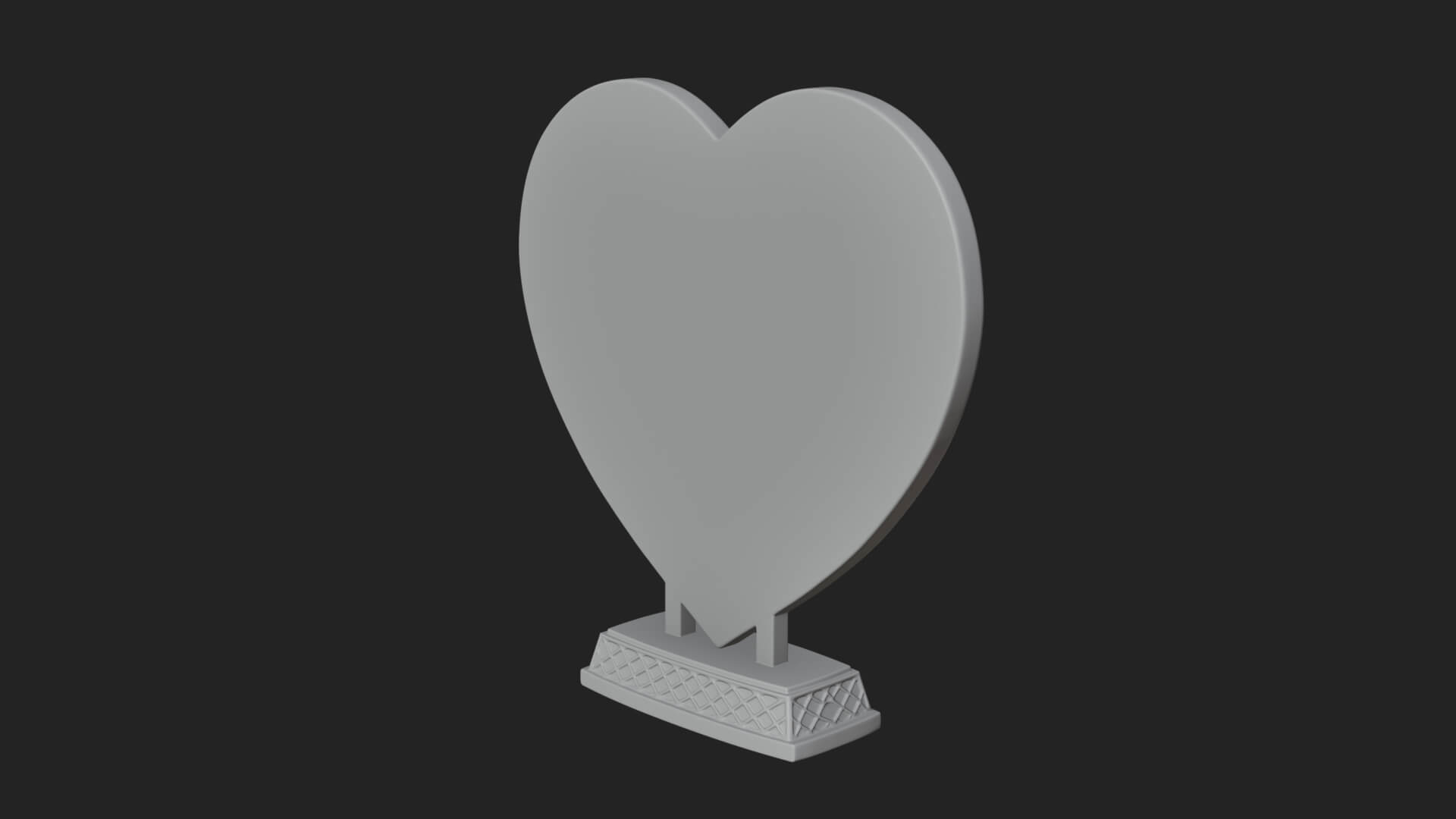 Ornate Framed Heart Plaque Design 284 3D Print Model 3D Model
