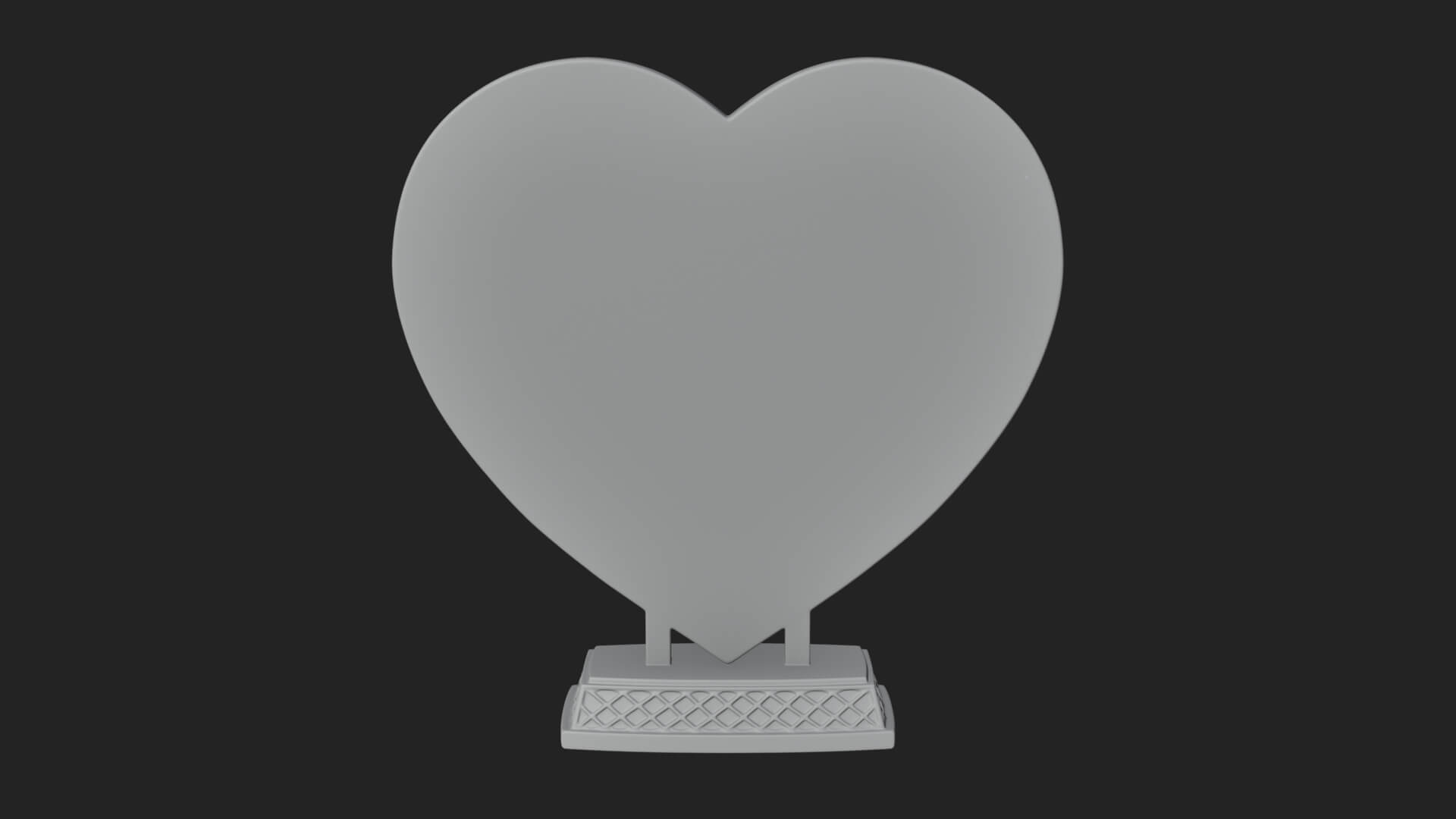 Ornate Framed Heart Plaque Design 284 3D Print Model 3D Model