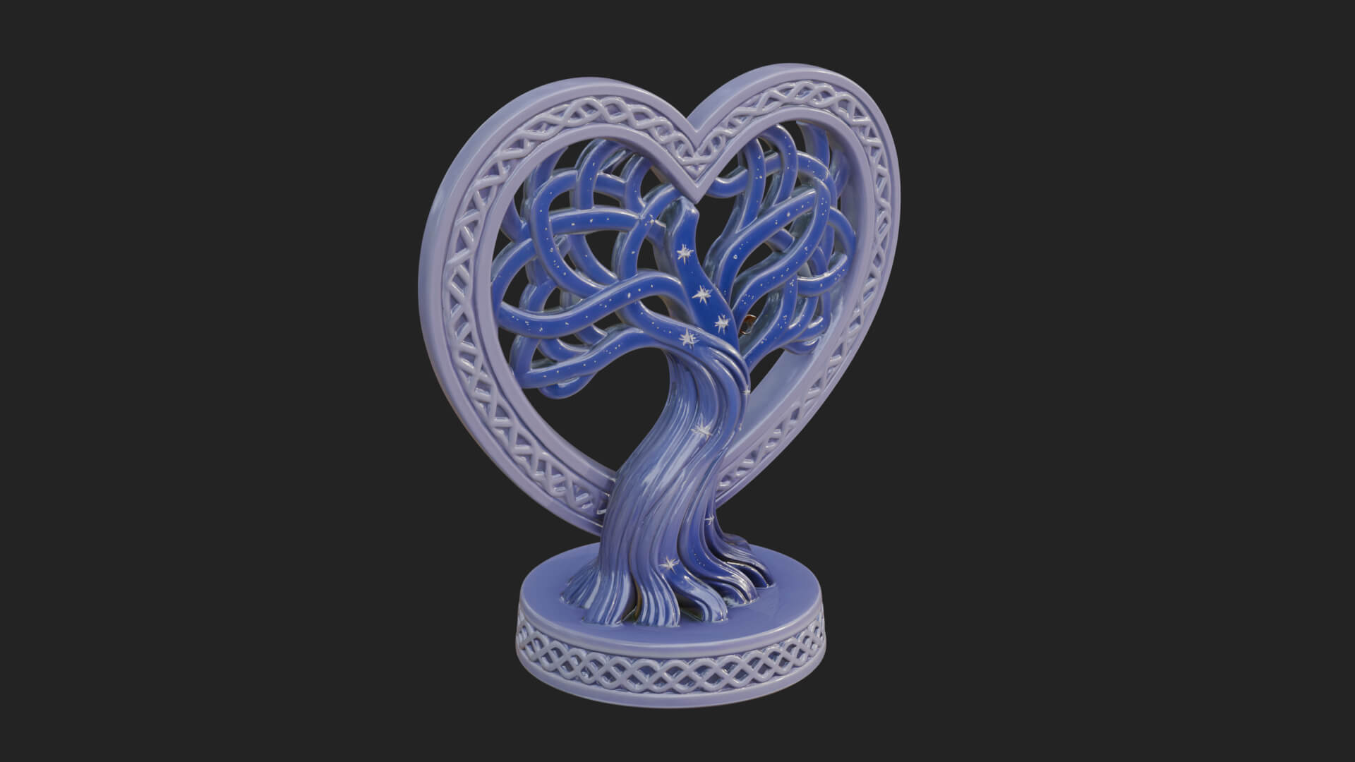 Ornate Framed Heart Plaque Design 285 3D Print Model 3D Model