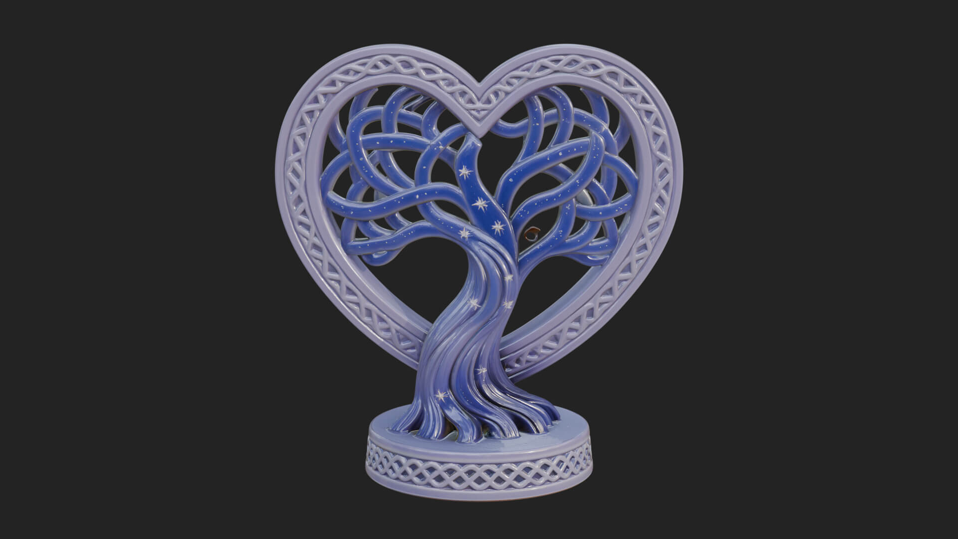 Ornate Framed Heart Plaque Design 285 3D Print Model 3D Model