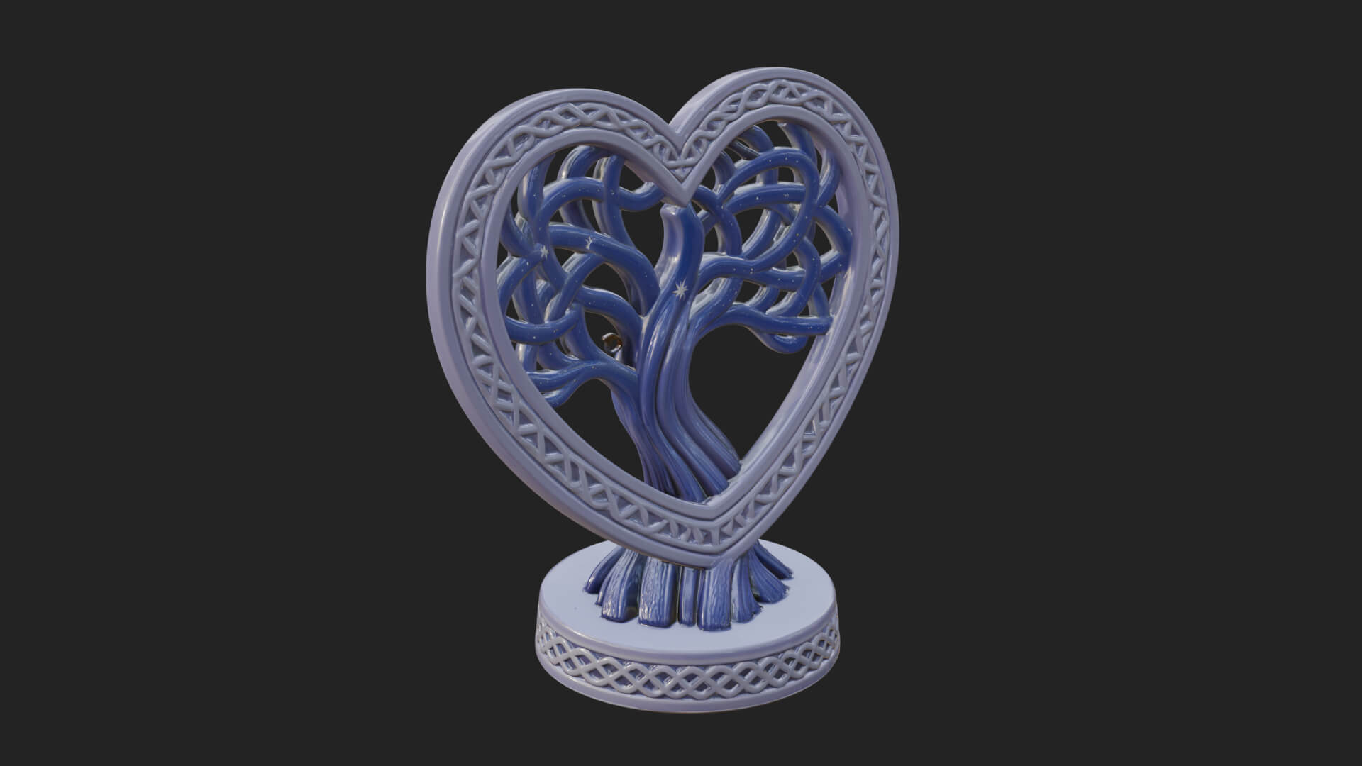 Ornate Framed Heart Plaque Design 285 3D Print Model 3D Model