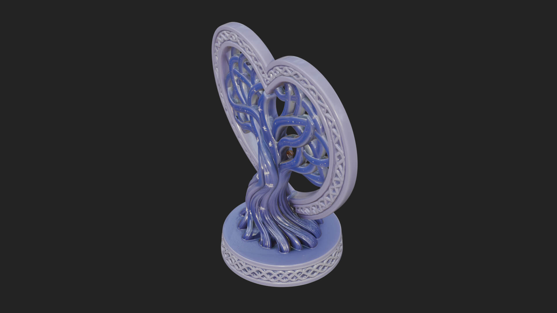 Ornate Framed Heart Plaque Design 285 3D Print Model 3D Model