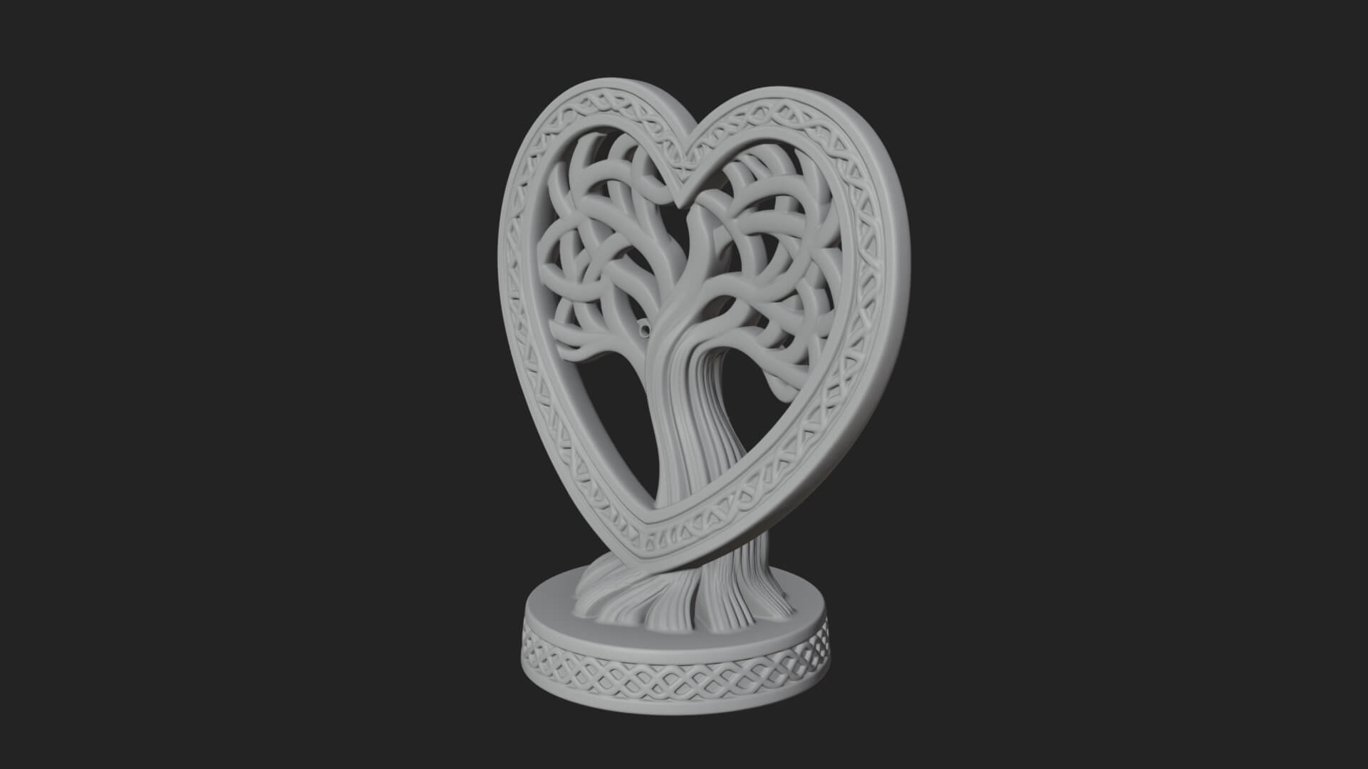 Ornate Framed Heart Plaque Design 285 3D Print Model 3D Model