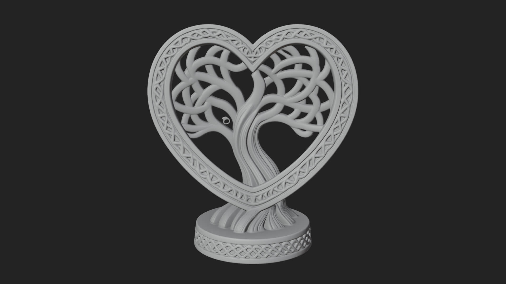 Ornate Framed Heart Plaque Design 285 3D Print Model 3D Model