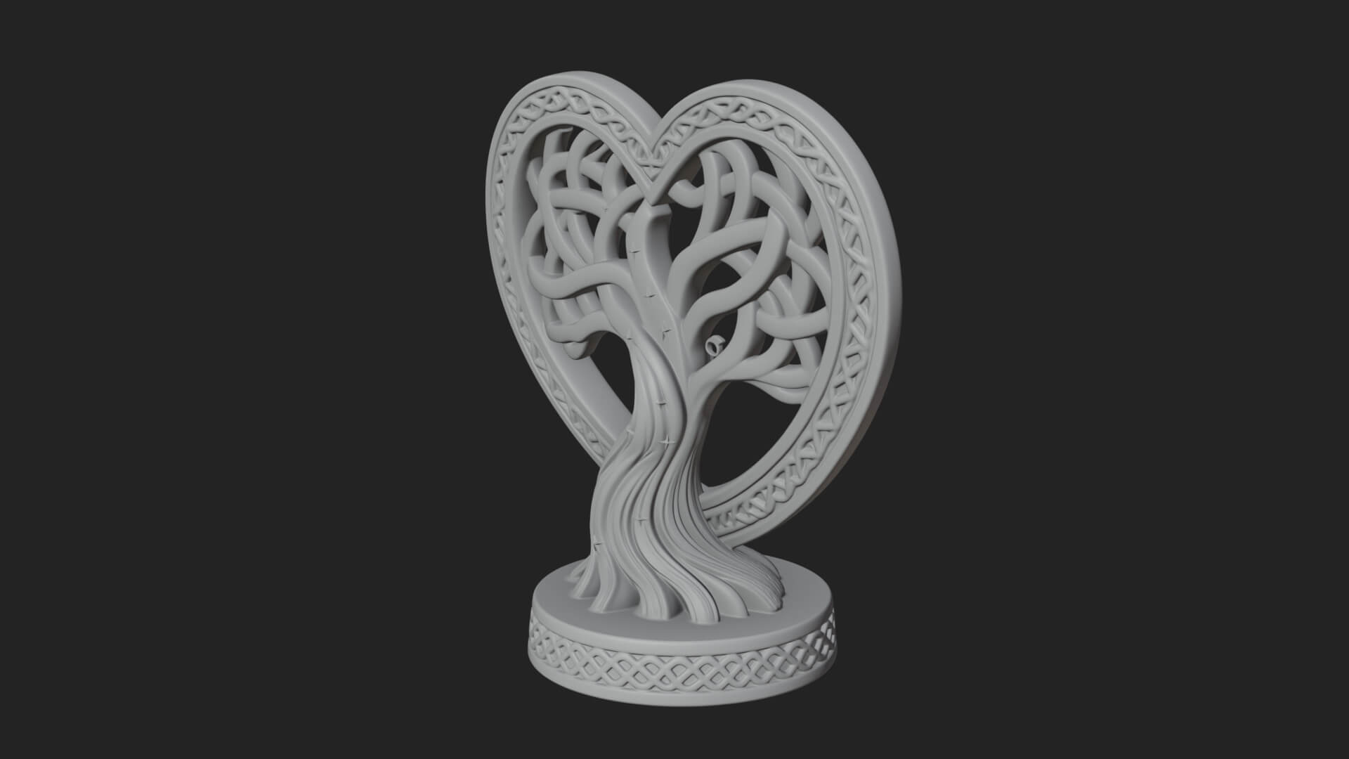Ornate Framed Heart Plaque Design 285 3D Print Model 3D Model