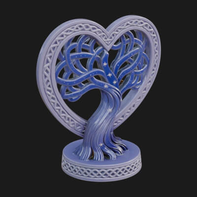 Ornate Framed Heart Plaque Design 285 3D Print Model