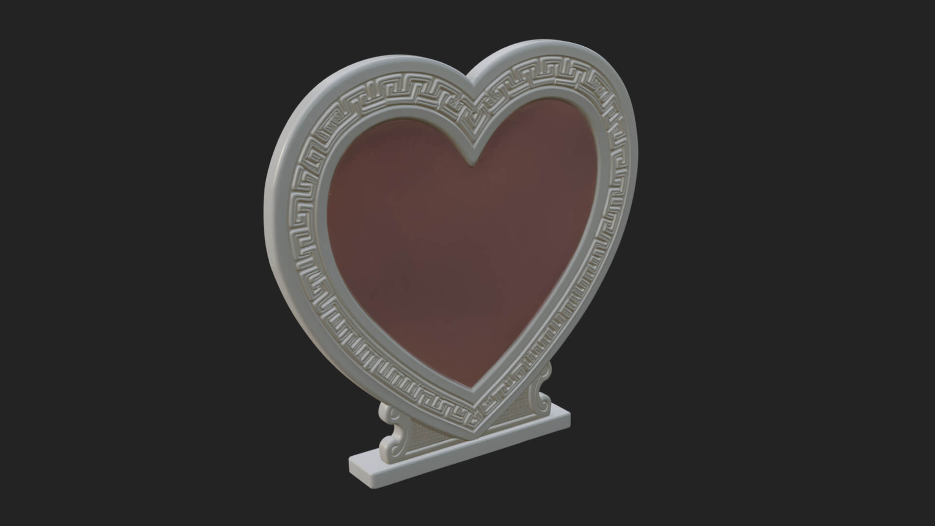 Ornate Framed Heart Plaque Design 291 3D Print Model 3D Model