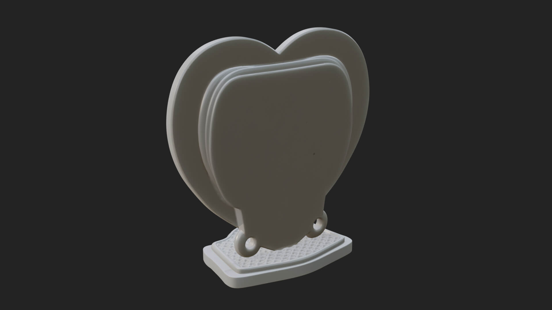 Ornate Framed Heart Plaque Design 292 3D Print Model 3D Model