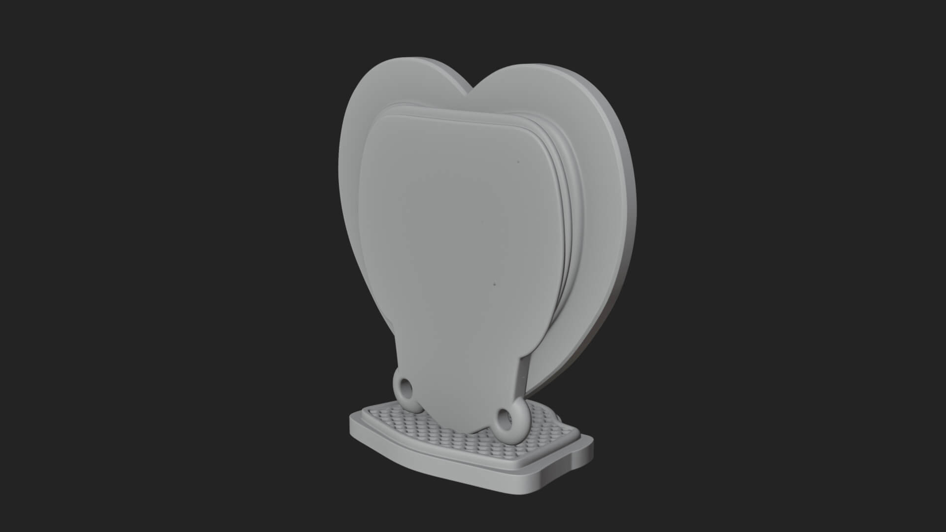 Ornate Framed Heart Plaque Design 292 3D Print Model 3D Model