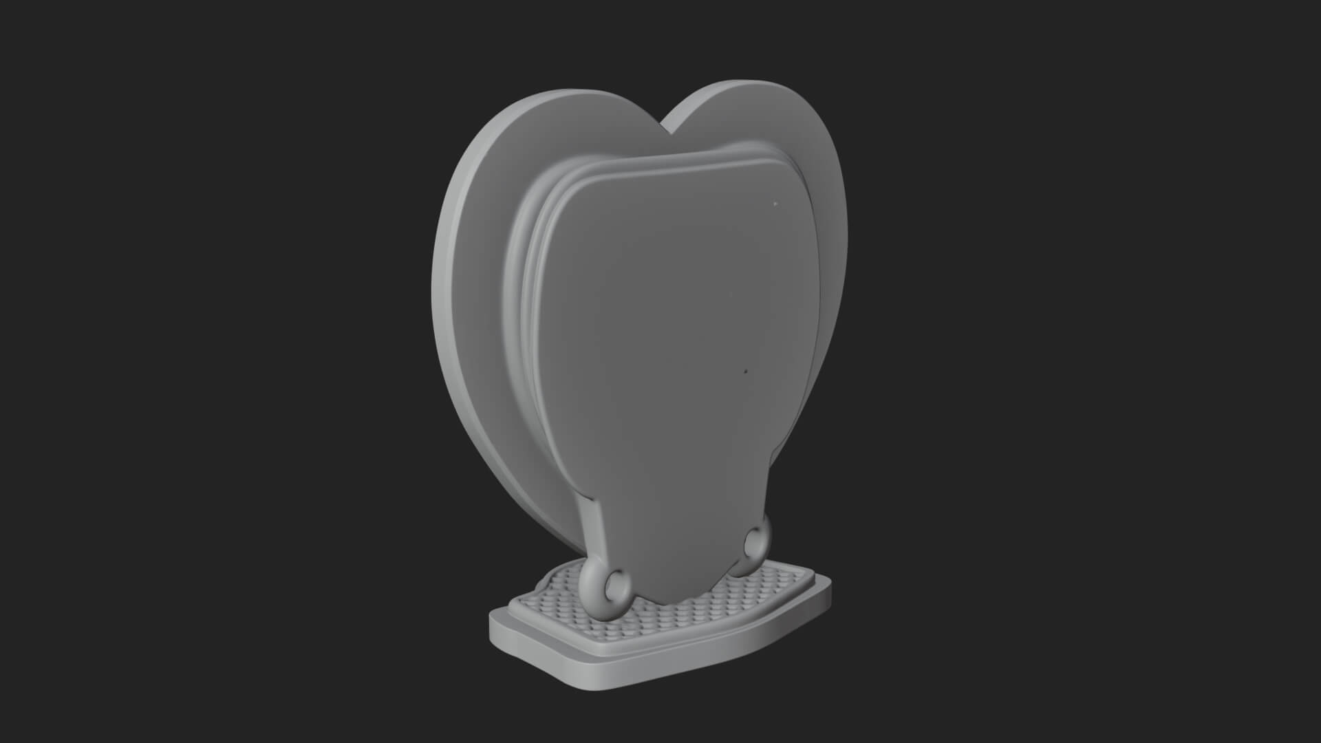 Ornate Framed Heart Plaque Design 292 3D Print Model 3D Model