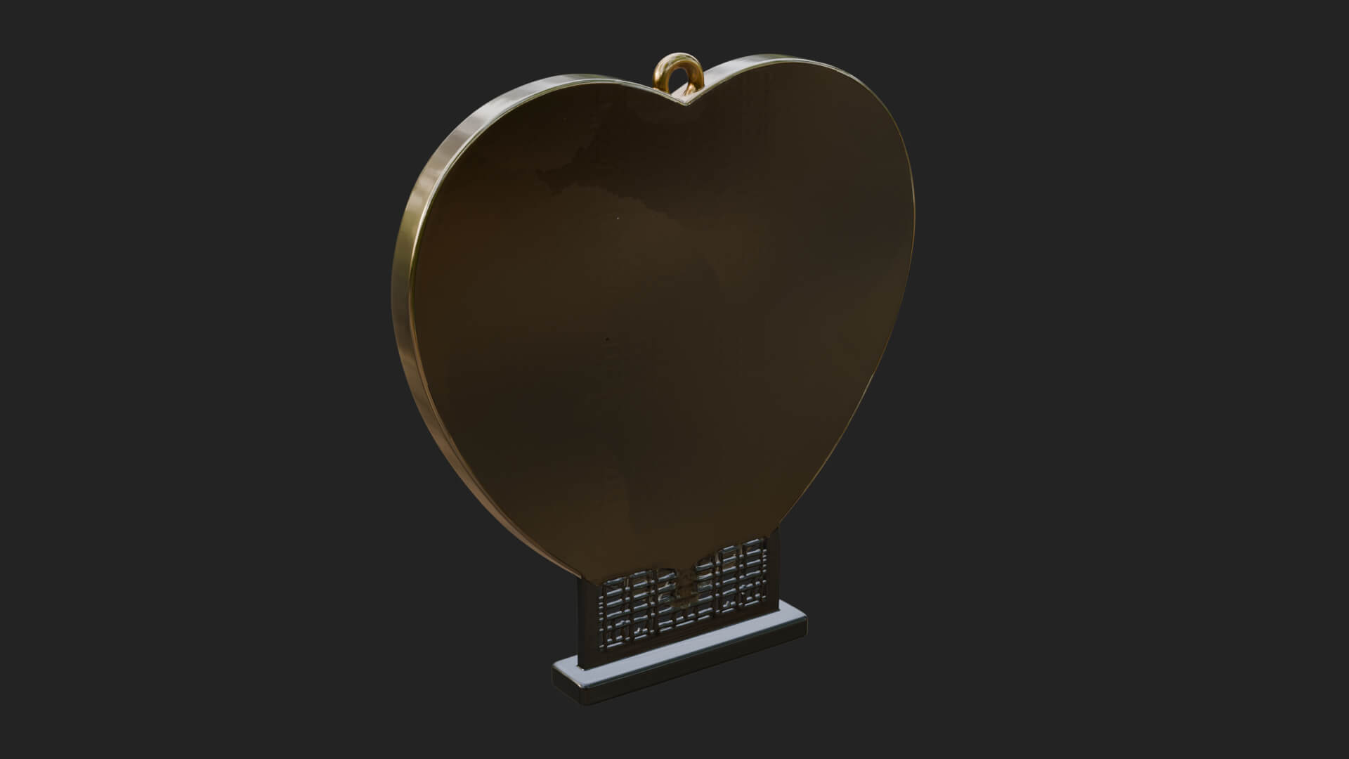 Ornate Framed Heart Plaque Design 301 3D Print Model 3D Model