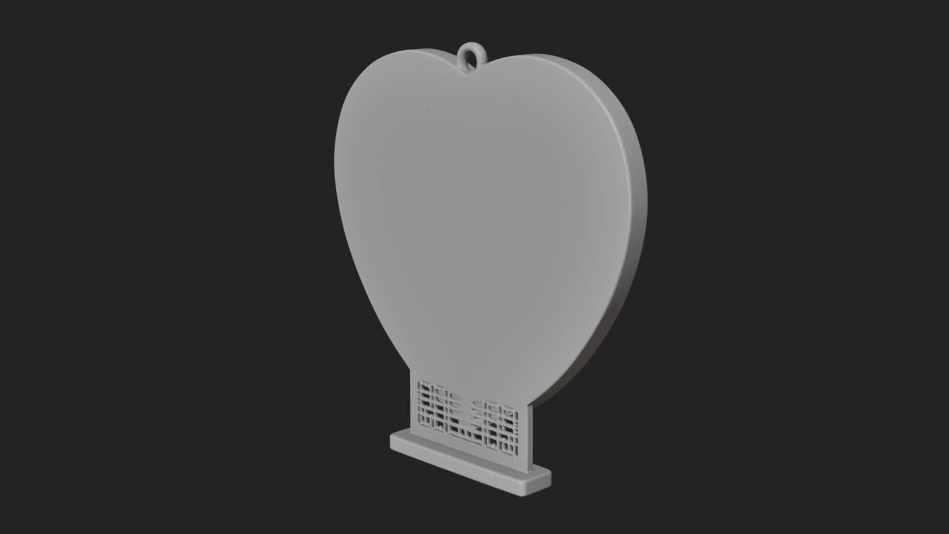 Ornate Framed Heart Plaque Design 301 3D Print Model 3D Model