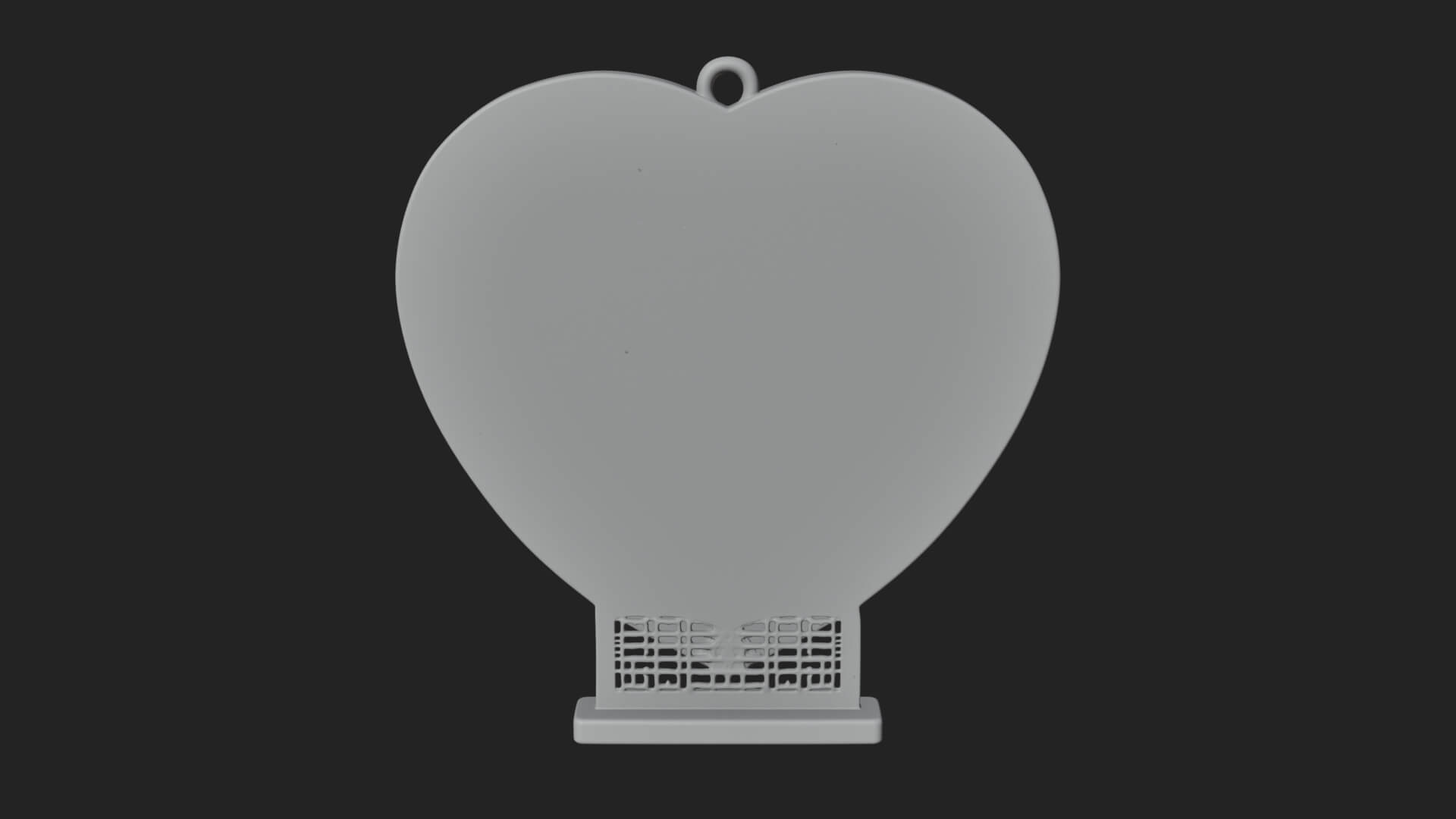 Ornate Framed Heart Plaque Design 301 3D Print Model 3D Model