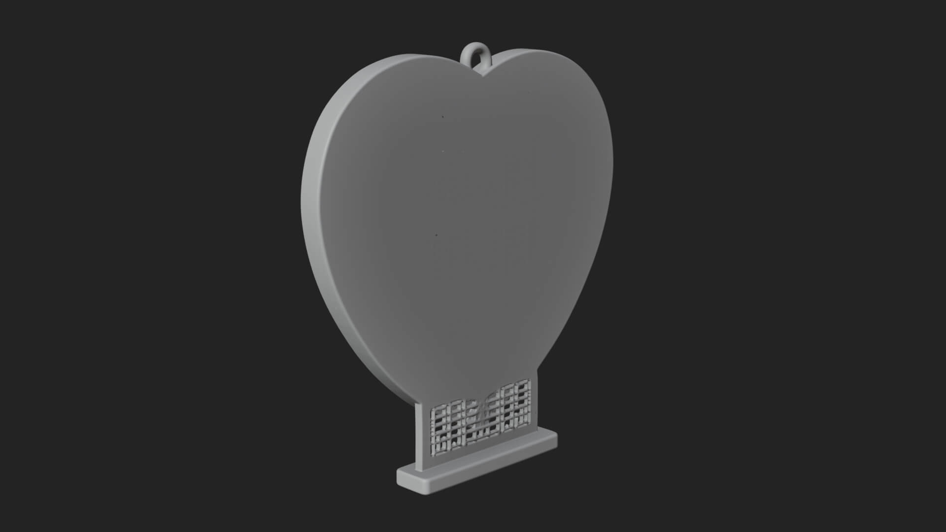 Ornate Framed Heart Plaque Design 301 3D Print Model 3D Model