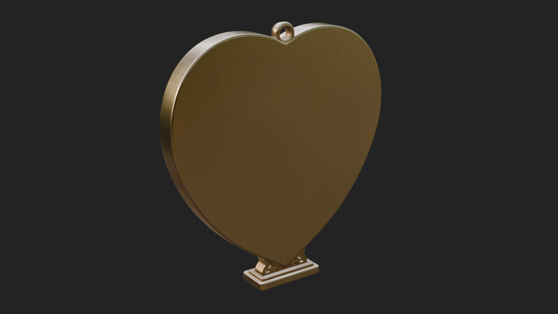 Ornate Framed Heart Plaque Design 303 3D Print Model 3D Model