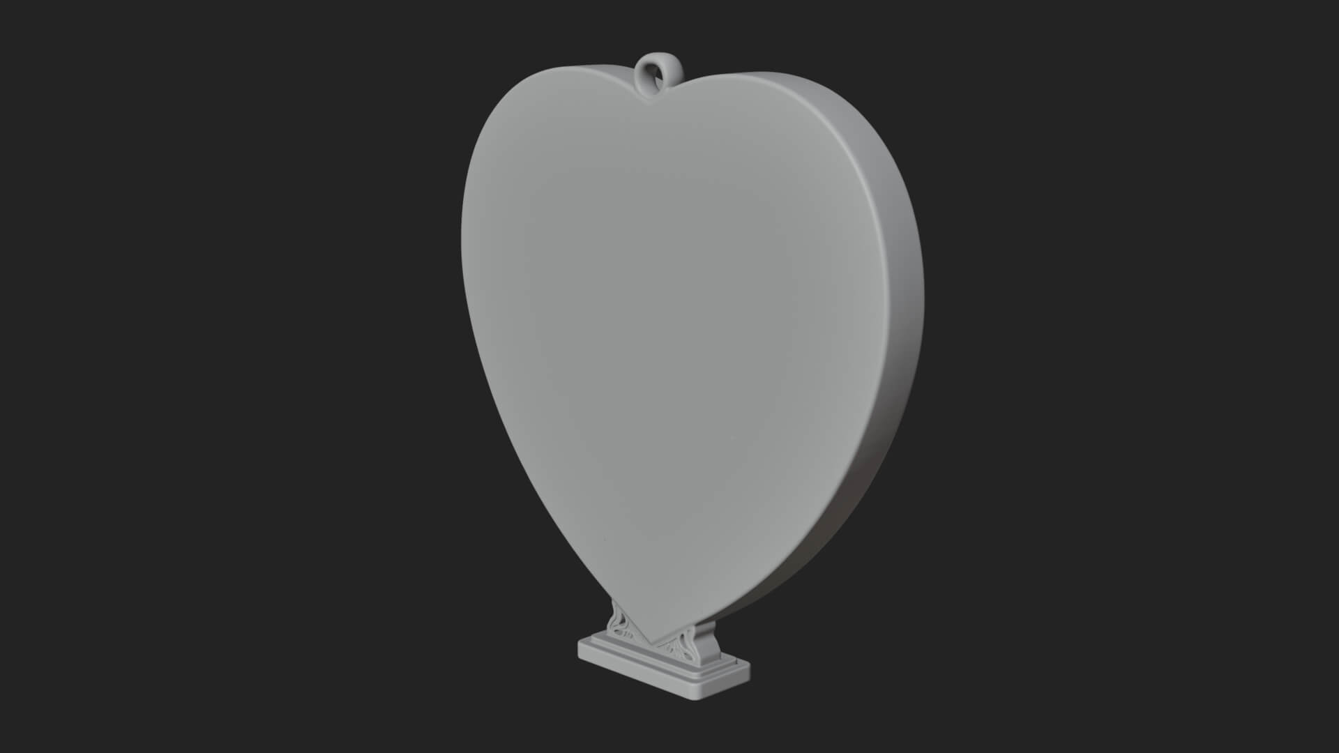 Ornate Framed Heart Plaque Design 303 3D Print Model 3D Model