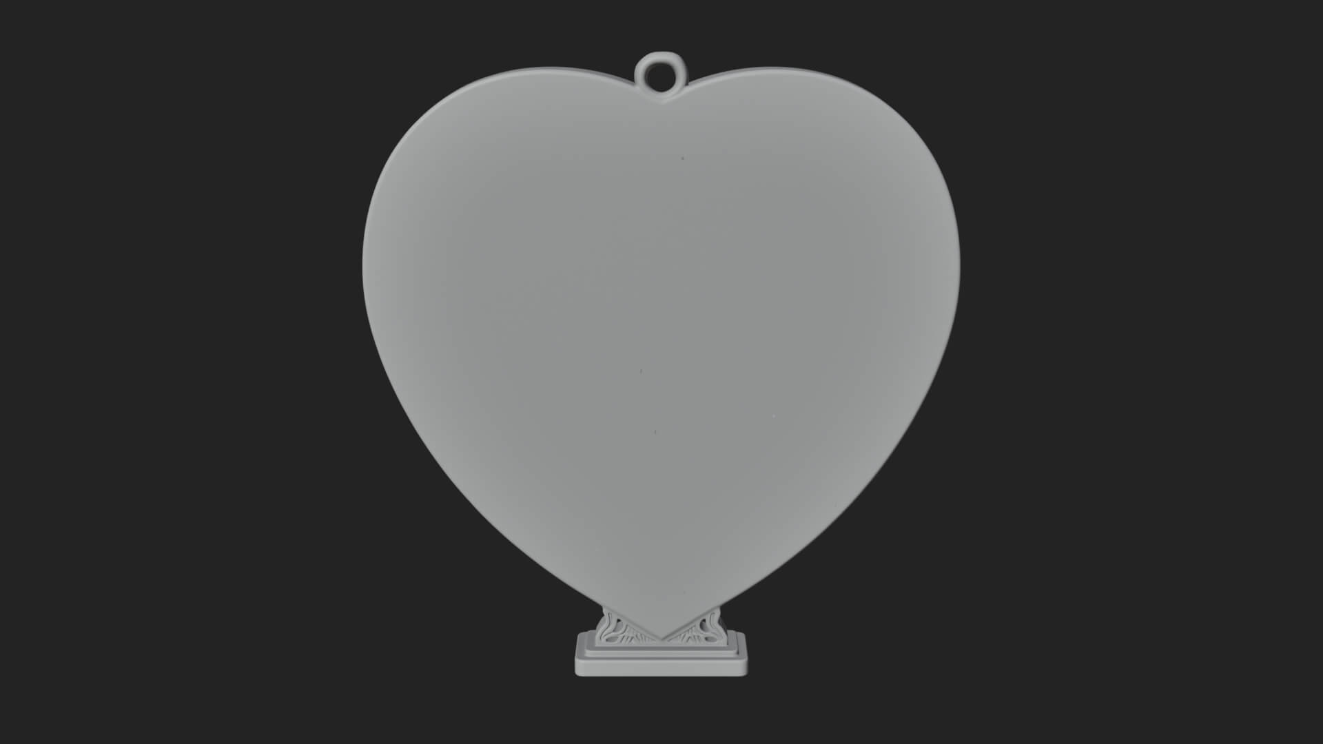 Ornate Framed Heart Plaque Design 303 3D Print Model 3D Model