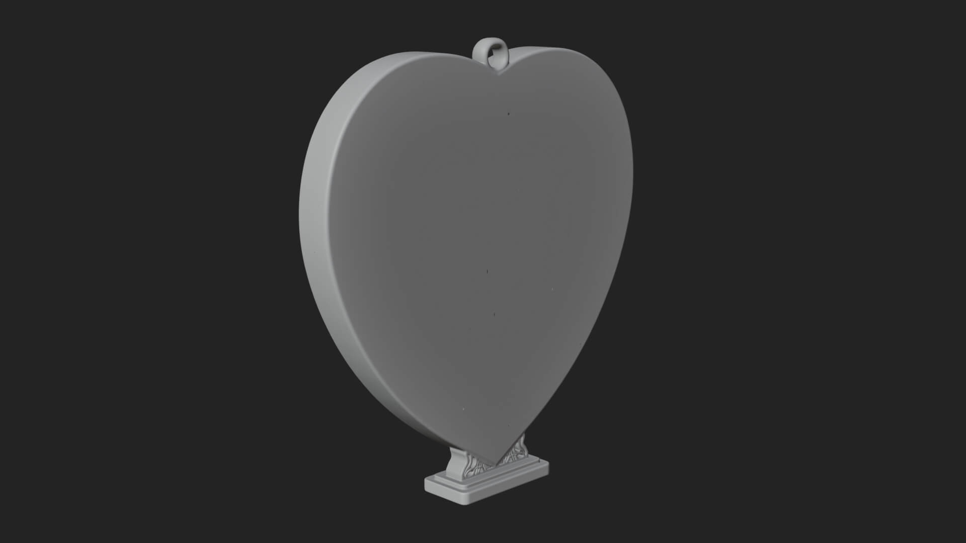 Ornate Framed Heart Plaque Design 303 3D Print Model 3D Model