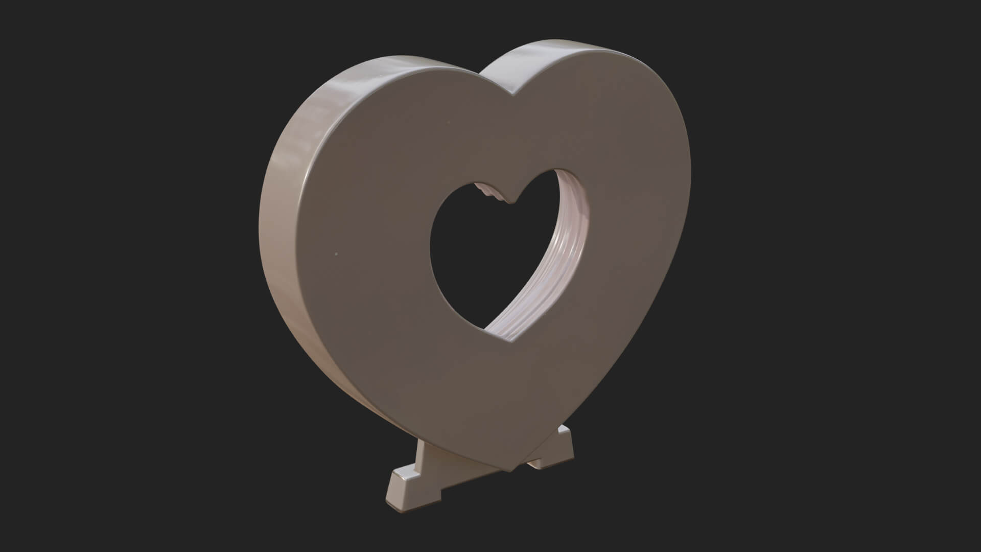 Ornate Framed Heart Plaque Design 309 3D Print Model 3D Model