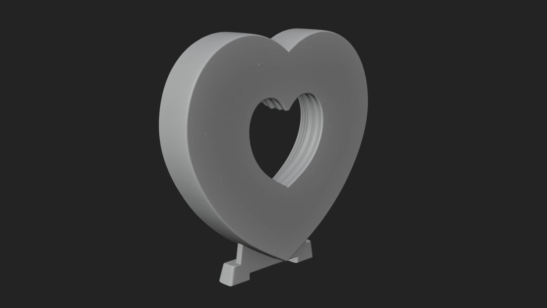 Ornate Framed Heart Plaque Design 309 3D Print Model 3D Model