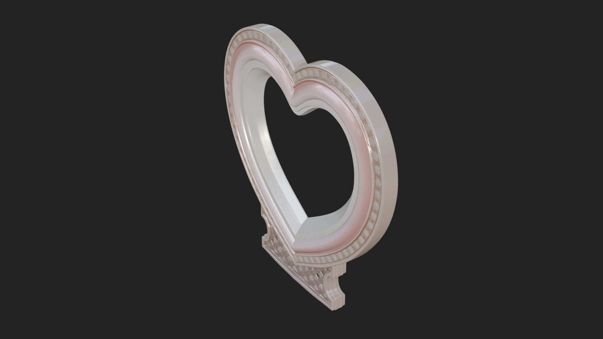 Ornate Framed Heart Plaque Design 310 3D Print Model 3D Model
