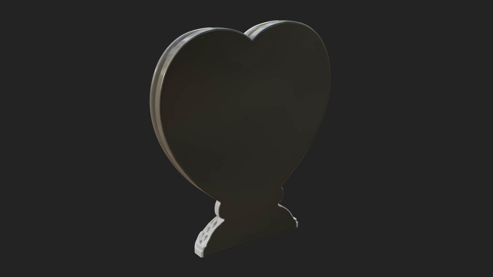 Ornate Framed Heart Plaque Design 311 3D Print Model 3D Model