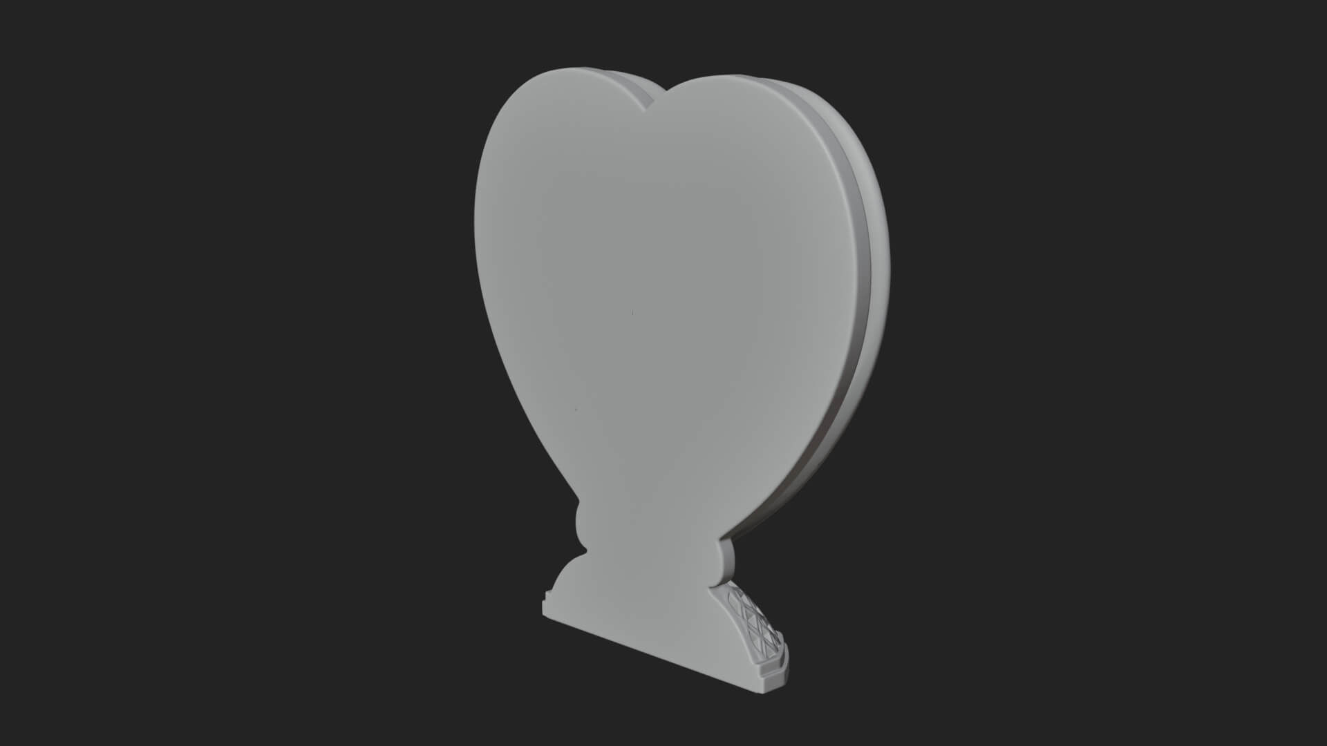 Ornate Framed Heart Plaque Design 311 3D Print Model 3D Model