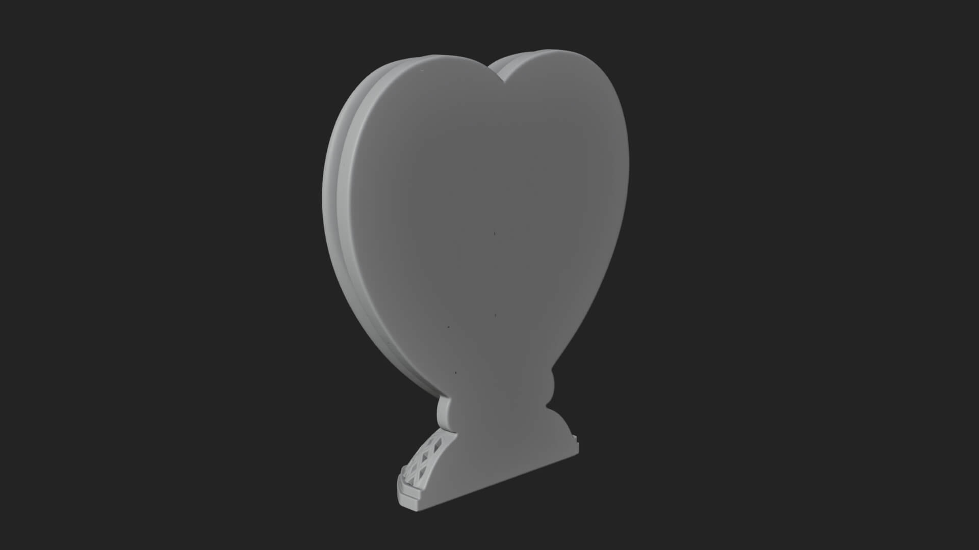 Ornate Framed Heart Plaque Design 311 3D Print Model 3D Model