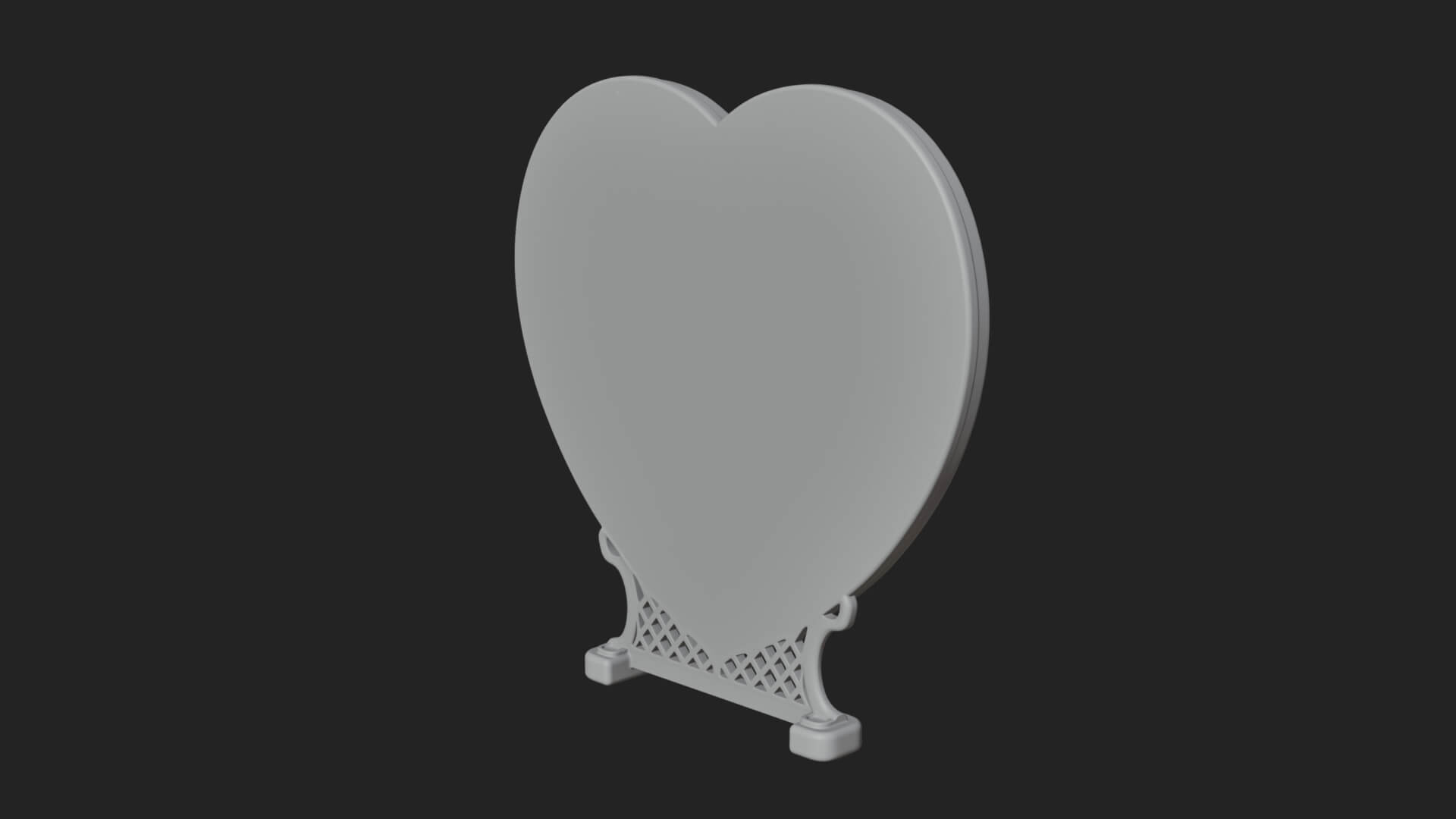 Ornate Framed Heart Plaque Design 312 3D Print Model 3D Model