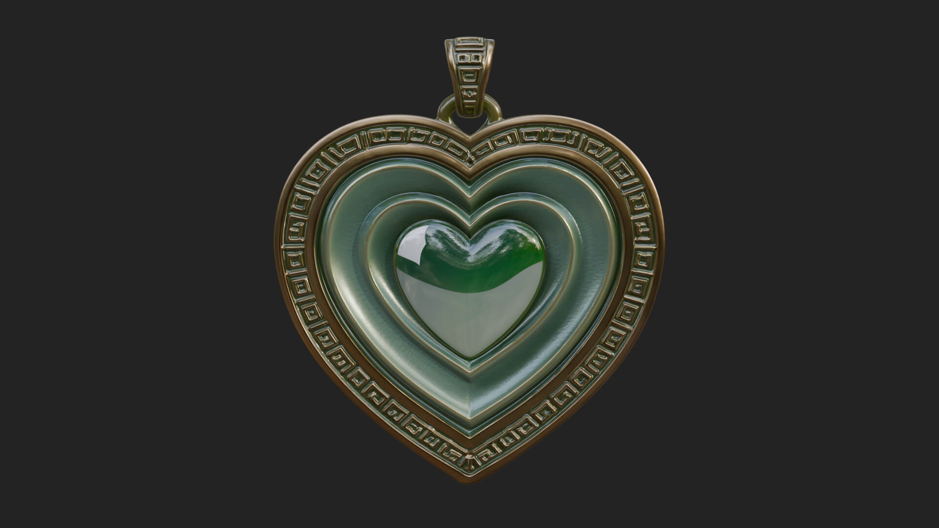 Ornate Framed Heart Plaque Design 313 3D Print Model 3D Model