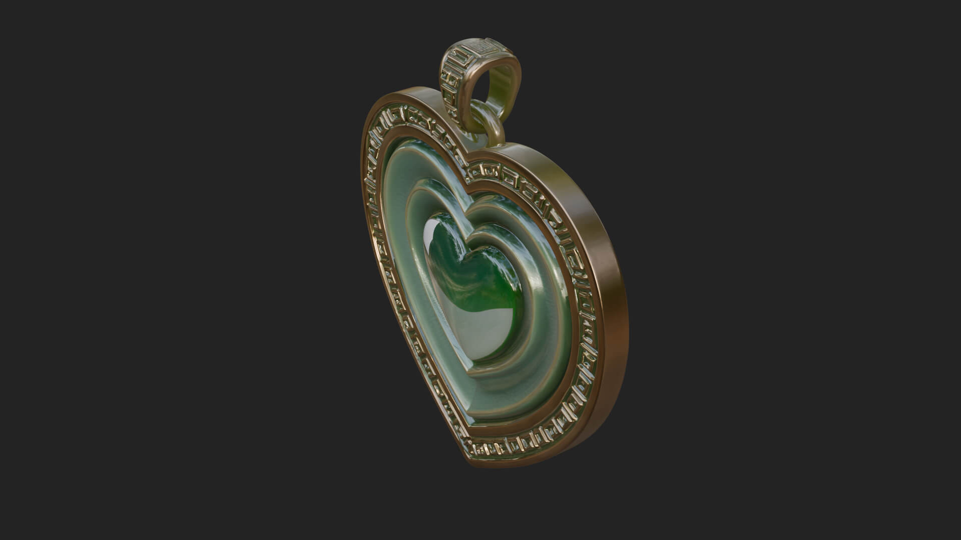 Ornate Framed Heart Plaque Design 313 3D Print Model 3D Model
