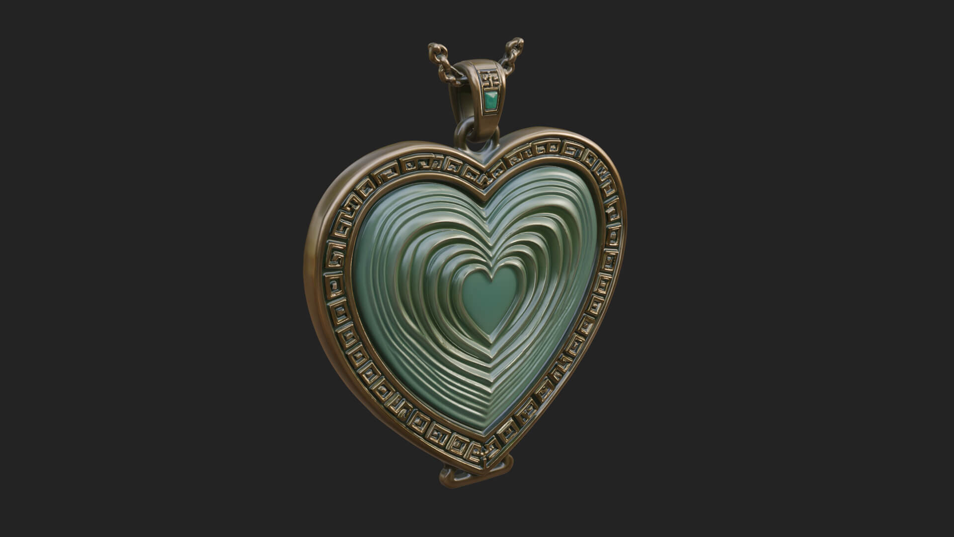 Ornate Framed Heart Plaque Design 314 3D Print Model 3D Model