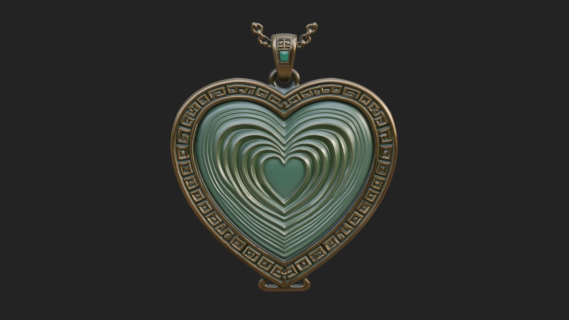 Ornate Framed Heart Plaque Design 314 3D Print Model 3D Model