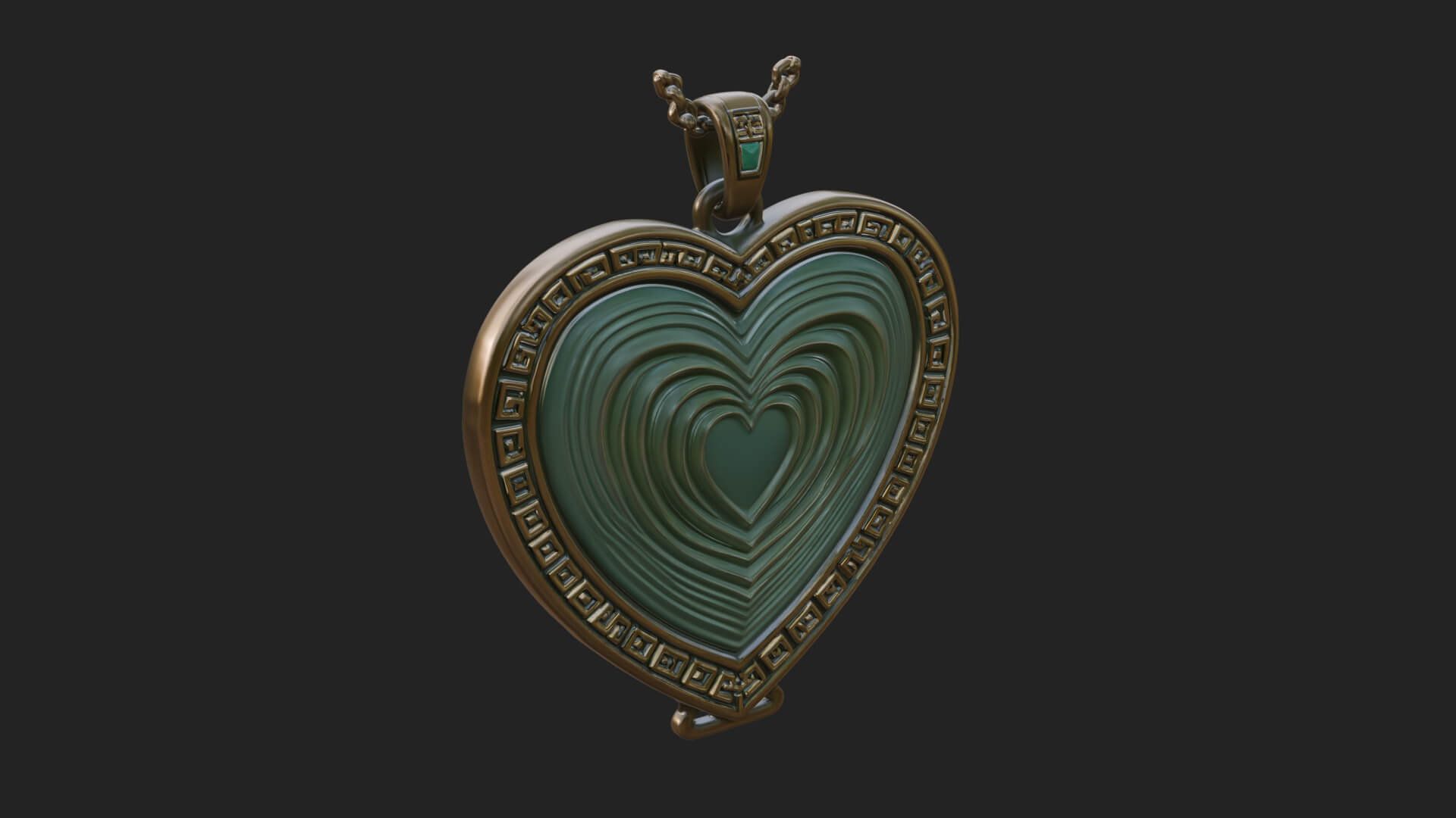 Ornate Framed Heart Plaque Design 314 3D Print Model 3D Model