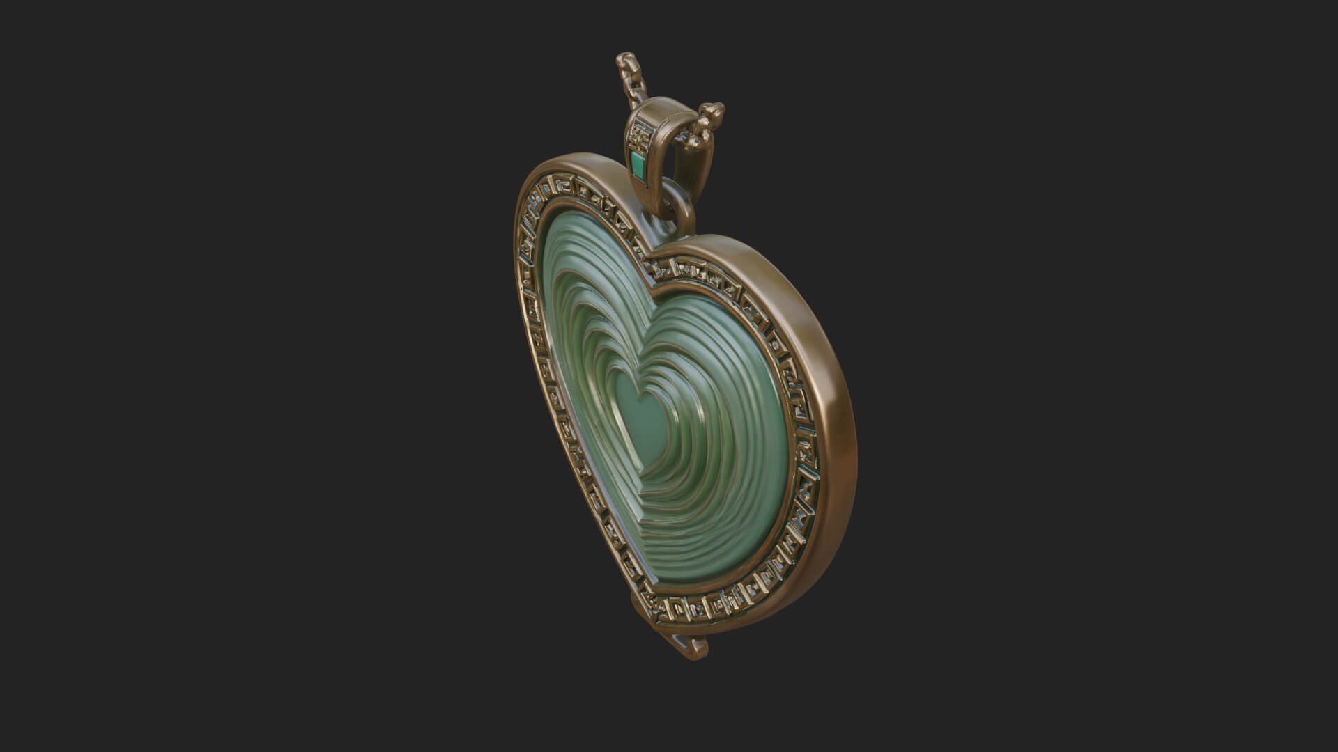 Ornate Framed Heart Plaque Design 314 3D Print Model 3D Model