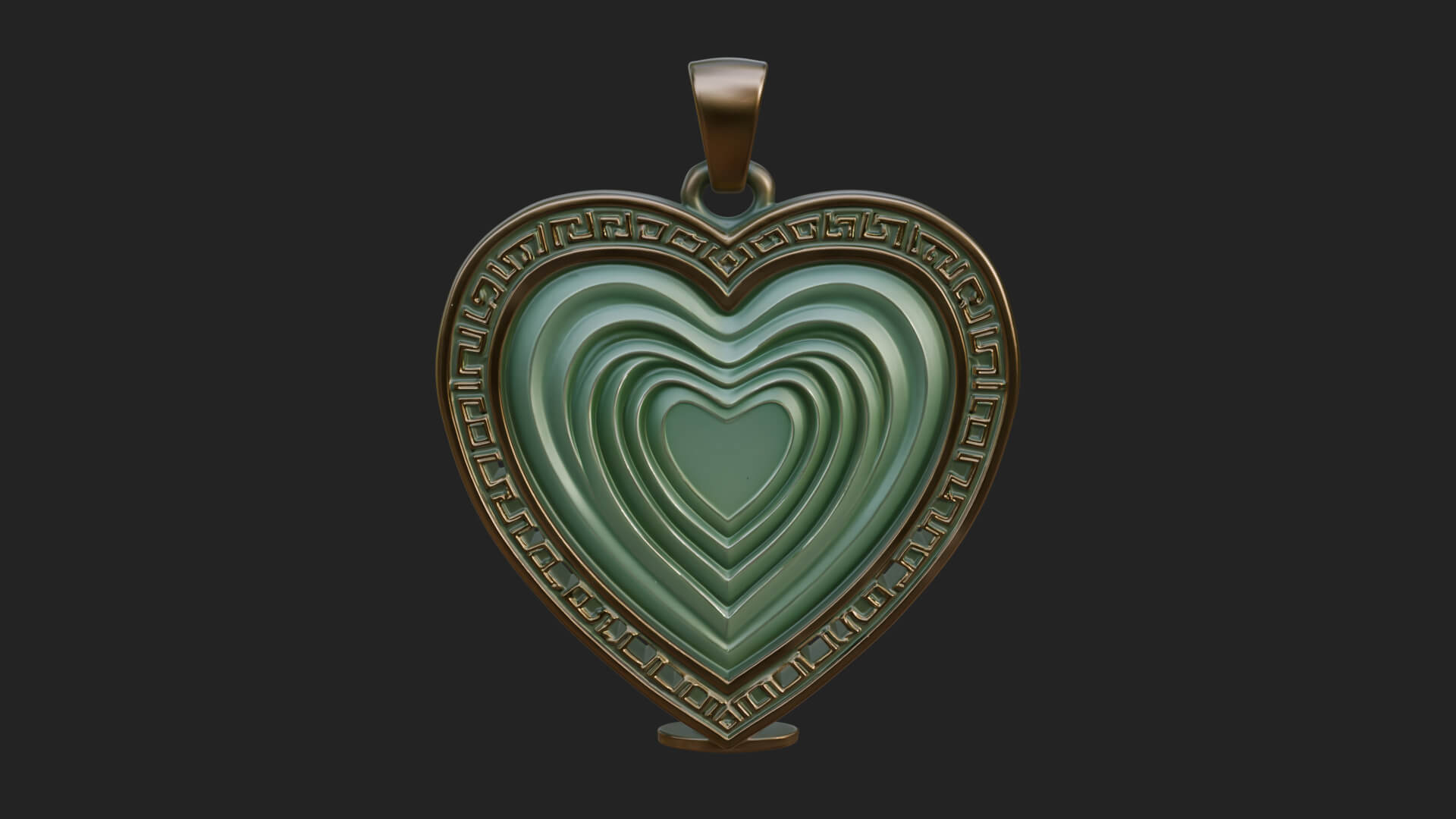 Ornate Framed Heart Plaque Design 315 3D Print Model 3D Model
