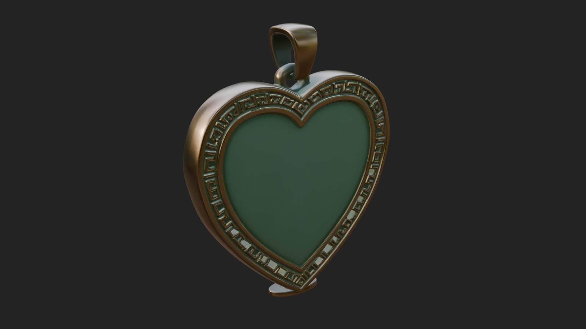 Ornate Framed Heart Plaque Design 315 3D Print Model 3D Model