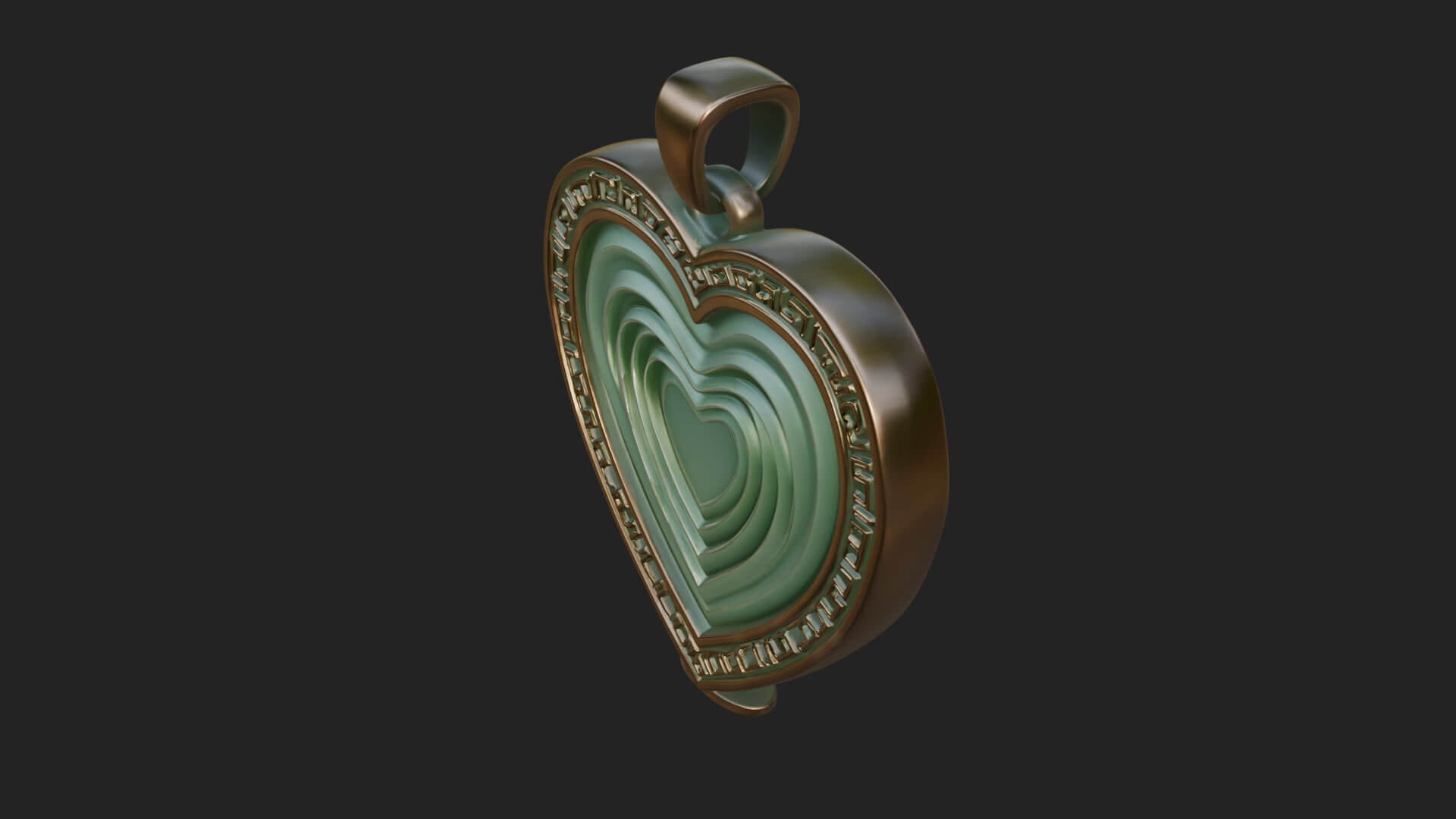 Ornate Framed Heart Plaque Design 315 3D Print Model 3D Model
